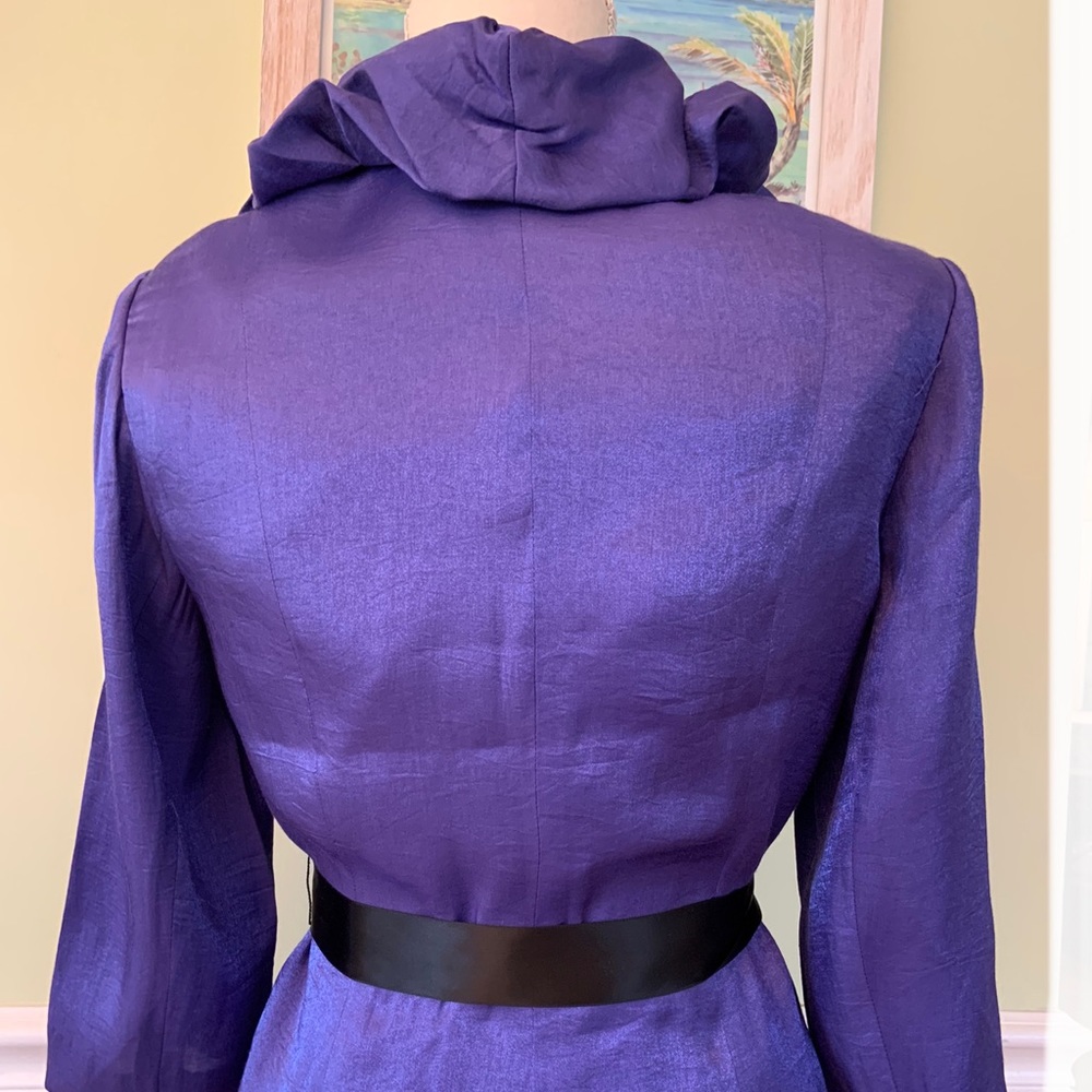 Adriana Papell Shimmering Purple Dressy Jacket - Picture 7 of 9